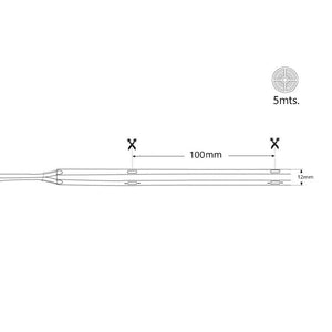 Tira LED solar exterior 18W - 12mm - 5 metros - 2700K - IP65 (4)