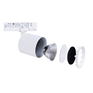 Proyector LED para carril trifásico 4000K - 40W - CRI 95 - Driver Philips Xitanium - Barcelona Led-