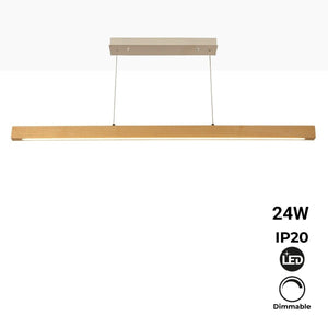 Lámpara colgante de madera "COAK" 24W Dimable - Barcelona Led-Decoración