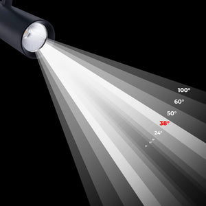 Proyector LED para carril monofásico CCT - 10W - CRI 90 - Driver KGP - Negro (18)