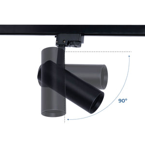 Proyector LED para carril monofásico CCT - 10W - CRI 90 - Driver KGP - Negro (20)