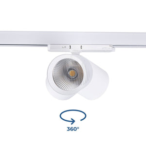 Proyector LED para carril trifásico CCT 40W - CRI 90 - Driver KGP - Barcelona Led-