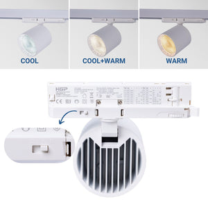 Proyector LED para carril trifásico CCT 40W - CRI 90 - Driver KGP - Negro (42)