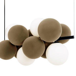 Lámpara acústica colgante horizontal "DRAC" - 4 esferas luminosas y 8 esferas absorbentes (4)