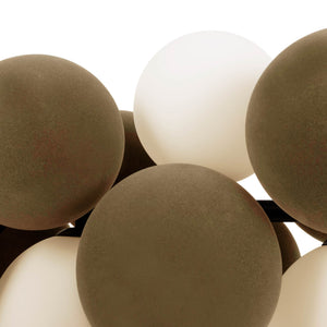 Lámpara acústica colgante horizontal "DRAC" - 4 esferas luminosas y 8 esferas absorbentes (6)