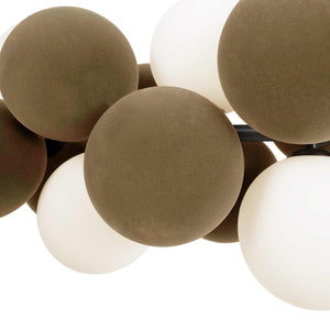 Lámpara acústica colgante horizontal "DRAC" - 4 esferas luminosas y 8 esferas absorbentes (7)