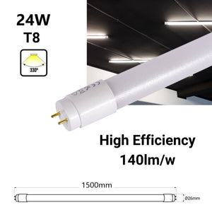 Pack x 25 - Tubo LED 150cm T8 - 24W - 140lm/W (3)