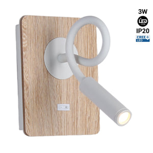 Pack x 2 - Aplique de pared flexible para lectura "LONDON" - Chip CREE - 3W (2)