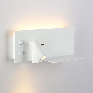 Aplique de pared para lectura con puerto USB "Kerta" - Iluminación doble - 3W+7W (76)