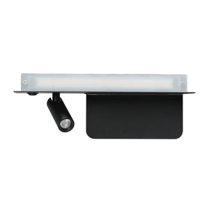 Pack x 2 - Aplique de pared para lectura con puerto USB "Kerta" - Iluminación doble - 3W+7W - Barcelona Led-Decoración