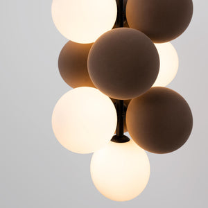 Lámpara acústica colgante vertical "DRAC" - 4 esferas luminosas y 6 esferas absorbentes (13)