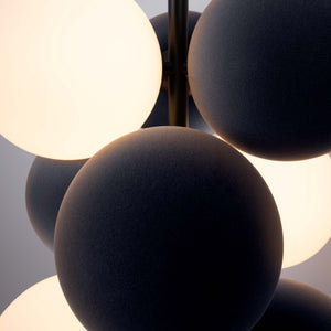 Lámpara acústica colgante vertical "DRAC" - 4 esferas luminosas y 6 esferas absorbentes (33)