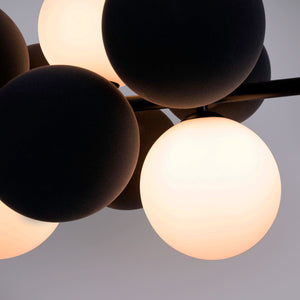 Lámpara acústica colgante horizontal "DRAC" - 4 esferas luminosas y 8 esferas absorbentes (31)