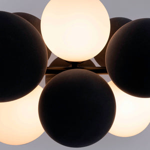 Lámpara acústica colgante horizontal "DRAC" - 4 esferas luminosas y 8 esferas absorbentes (32)