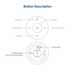 Panel controlador mini RF - Monocolor + CCT - Base magnética - Mi Light - Negro (6)