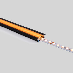 Perfil de aluminio de empotrar - Kit completo - 24,5 x 7mm - Tira LED hasta 12 mm - 2 metros - Barcelona Led-