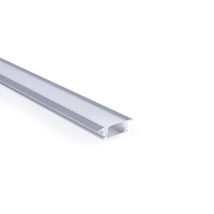 Perfil de aluminio de empotrar - Kit completo - 24,5 x 7mm - Tira LED hasta 12 mm - 2 metros - Barcelona Led-
