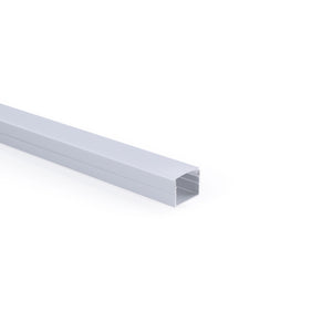 Perfil de aluminio para tira LED con difusor - Superficie - Kit completo - 18 x13mm - Tira LED ≤ 15 mm - 2 metros - Barcelona Led-