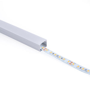 Perfil de aluminio para tira LED con difusor - Superficie - Kit completo - 18 x13mm - Tira LED ≤ 15 mm - 2 metros - Barcelona Led-