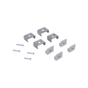 Perfil de aluminio para tira LED con difusor - Superficie - Kit completo - 18 x13mm - Tira LED ≤ 15 mm - 2 metros - Barcelona Led-