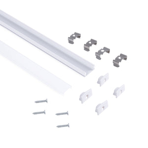 Perfil tira LED superficie - 17x8mm - Kit completo - 2 metros (10)