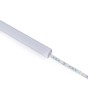 Perfil de aluminio de superficie para esquinas - Con difusor - Kit completo - 20x20mm - Tira LED hasta 10mm - 2 metros - Barcelona Led-