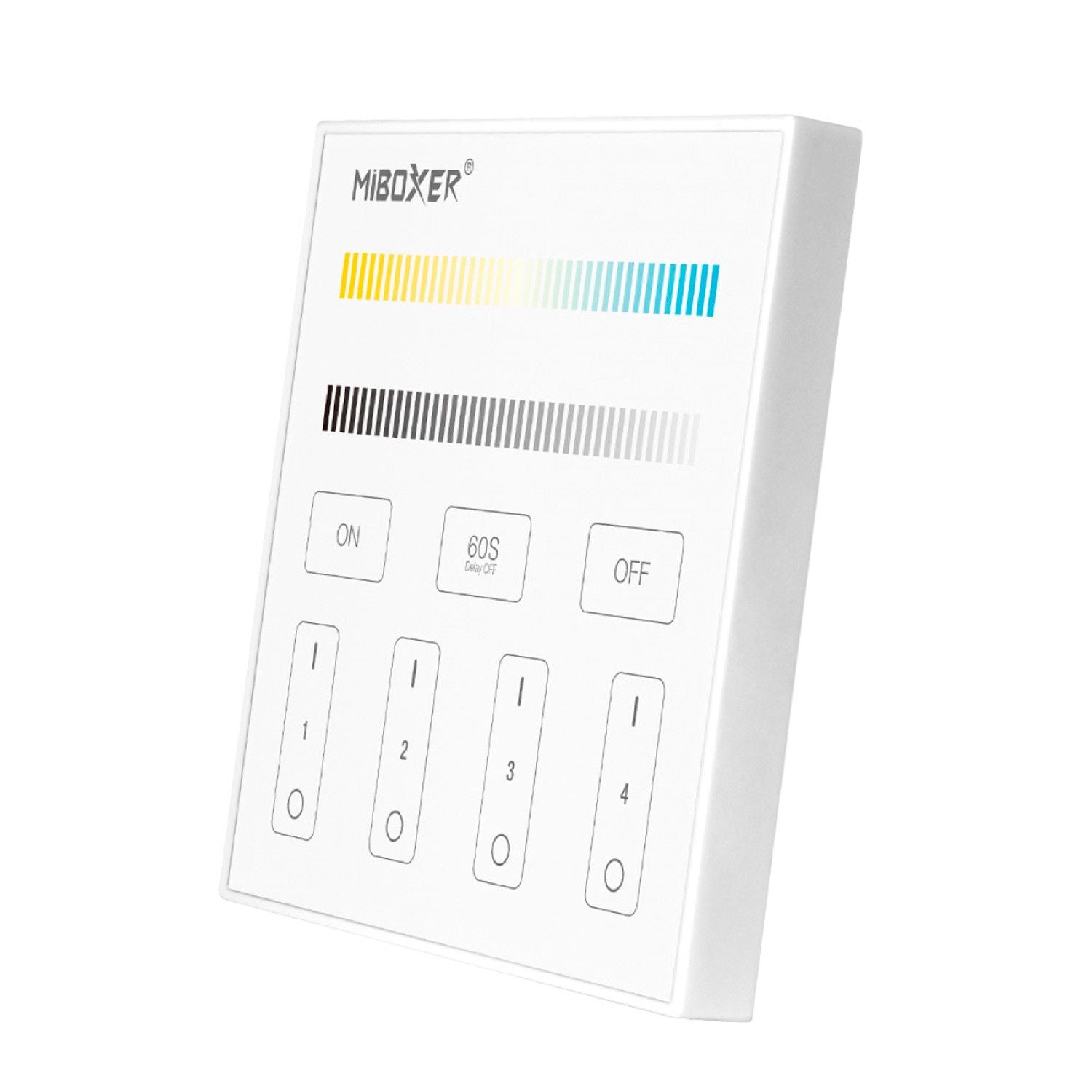 Panel de control táctil RF CCT - 4 zonas - Blanco - Mi-Light