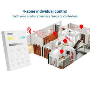 Panel de control táctil RF CCT - 4 zonas - Blanco - Mi-Light (6)