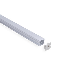 Perfil tira LED de superficie con difusor - Kit completo - 17,6x14,5mm - Tira LED ≤ 12 mm - 2 metros (35)