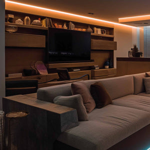 Perfil tira LED de superficie para esquinas - Con difusor - Kit completo - 15,8x15,8mm - Tira LED ≤ 10 mm - 2 metros (38)