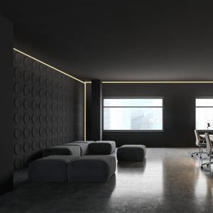 Perfil de aluminio de superficie para esquinas - Con difusor - Kit completo - 20x20mm - Tira LED hasta 10mm - 2 metros - Barcelona Led-