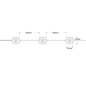 Módulo LED cuadrado para rótulos - 2W - 12V - IP65 - 160º - Barcelona Led-