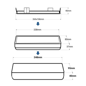 Luz de emergencia 3W - 3 h de autonomía + Caja empotrable - IP20 (8)