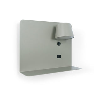 Aplique de pared para lectura con puerto USB "BASKOP" - 6W - Luz derecha (26)