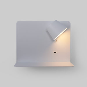 Aplique de pared para lectura con puerto USB "BASKOP" - 6W - Luz derecha (37)