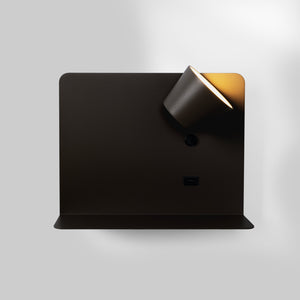 Aplique de pared para lectura con puerto USB "BASKOP" - 6W - Luz derecha (49)