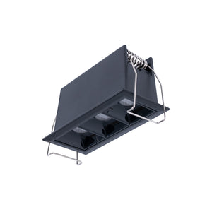 Foco lineal LED empotrable triple 6W - UGR18 - CRI90 - Chip OSRAM