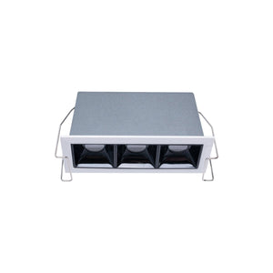 Foco lineal LED empotrable triple 6W - UGR18 - CRI90 - Chip OSRAM - Barcelona Led-