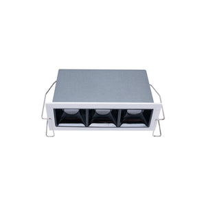 Foco lineal LED empotrable triple 6W - UGR18 - CRI90 - Chip OSRAM - Negro (35)