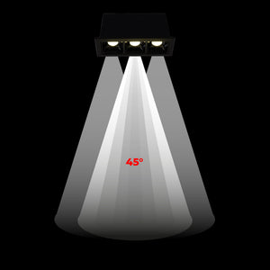 Foco lineal LED empotrable triple 6W - UGR18 - CRI90 - Chip OSRAM (18)