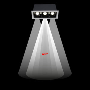 Foco lineal LED empotrable triple 6W - UGR18 - CRI90 - Chip OSRAM - Barcelona Led-