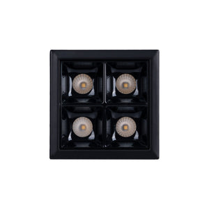 Downlight LED cuadrado empotrable 8W - 4 Focos - UGR18 - CRI90 - Chip OSRAM - Barcelona Led-