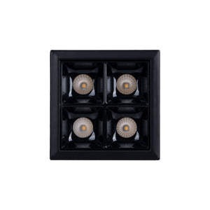 Downlight LED cuadrado empotrable 8W - Negro - 4 Focos - UGR18 - CRI90 - Chip OSRAM (6)