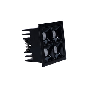 Downlight LED cuadrado empotrable 8W - Negro - 4 Focos - UGR18 - CRI90 - Chip OSRAM (11)