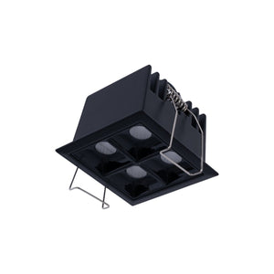 Downlight LED cuadrado empotrable 8W - 4 Focos - UGR18 - CRI90 - Chip OSRAM - Barcelona Led-