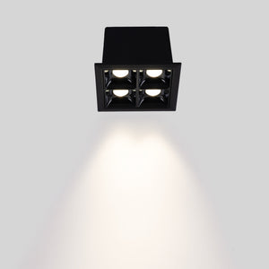 Downlight LED cuadrado empotrable 8W - Negro - 4 Focos - UGR18 - CRI90 - Chip OSRAM (14)