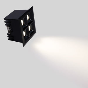 Downlight LED cuadrado empotrable 8W - Negro - 4 Focos - UGR18 - CRI90 - Chip OSRAM (10)