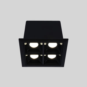 Downlight LED cuadrado empotrable 8W - 4 Focos - UGR18 - CRI90 - Chip OSRAM - Barcelona Led-