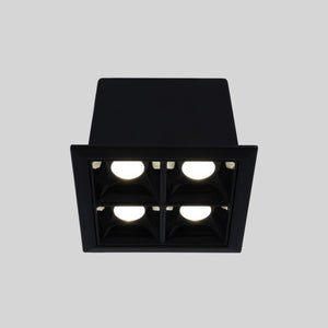 Downlight LED cuadrado empotrable 8W - Negro - 4 Focos - UGR18 - CRI90 - Chip OSRAM (8)