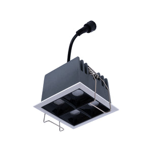 Downlight LED cuadrado empotrable 8W - 4 Focos - UGR18 - CRI90 - Chip OSRAM